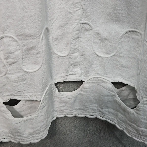 Blanco XL White Cotton Sundress Made In Peru Vneck Summer Dress Beach - Picture 7 of 9